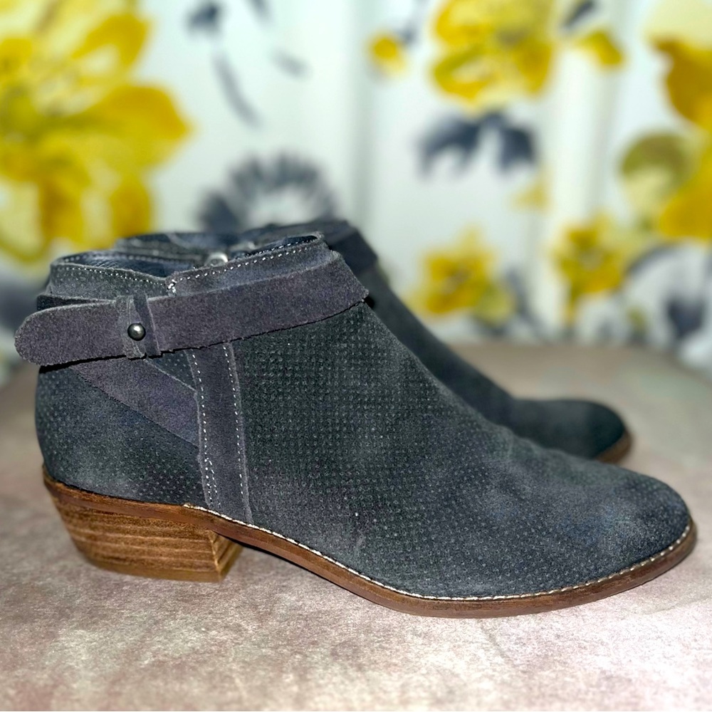 Gray Suede Booties